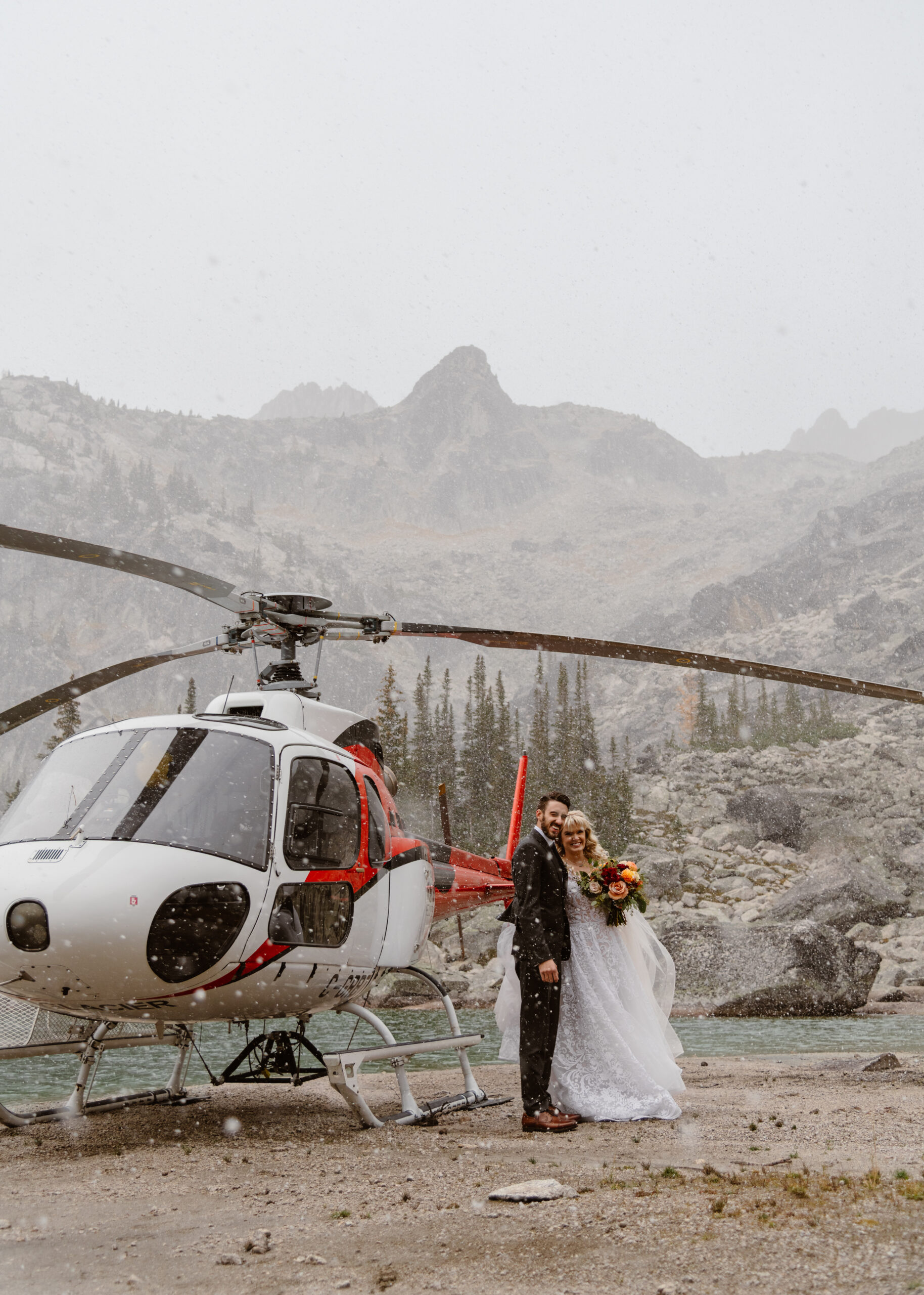 elopement helicopter invermere bc Estelle Gonord Photography