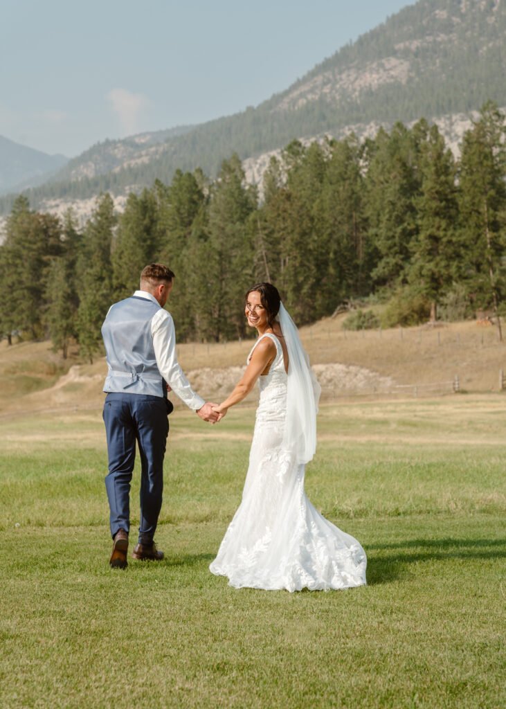 a couple getting married at Swansea Ranch in Invermere BC by Estelle Gonord Photography